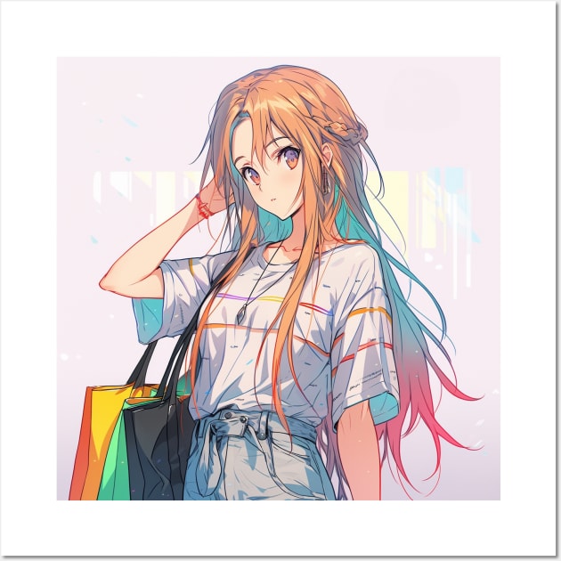 asuna shopping Wall Art by WabiSabi Wonders